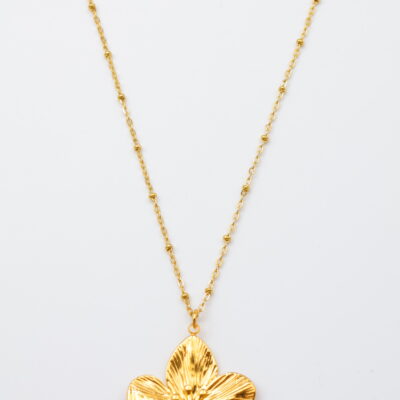 Collier fleur doré – Élégance