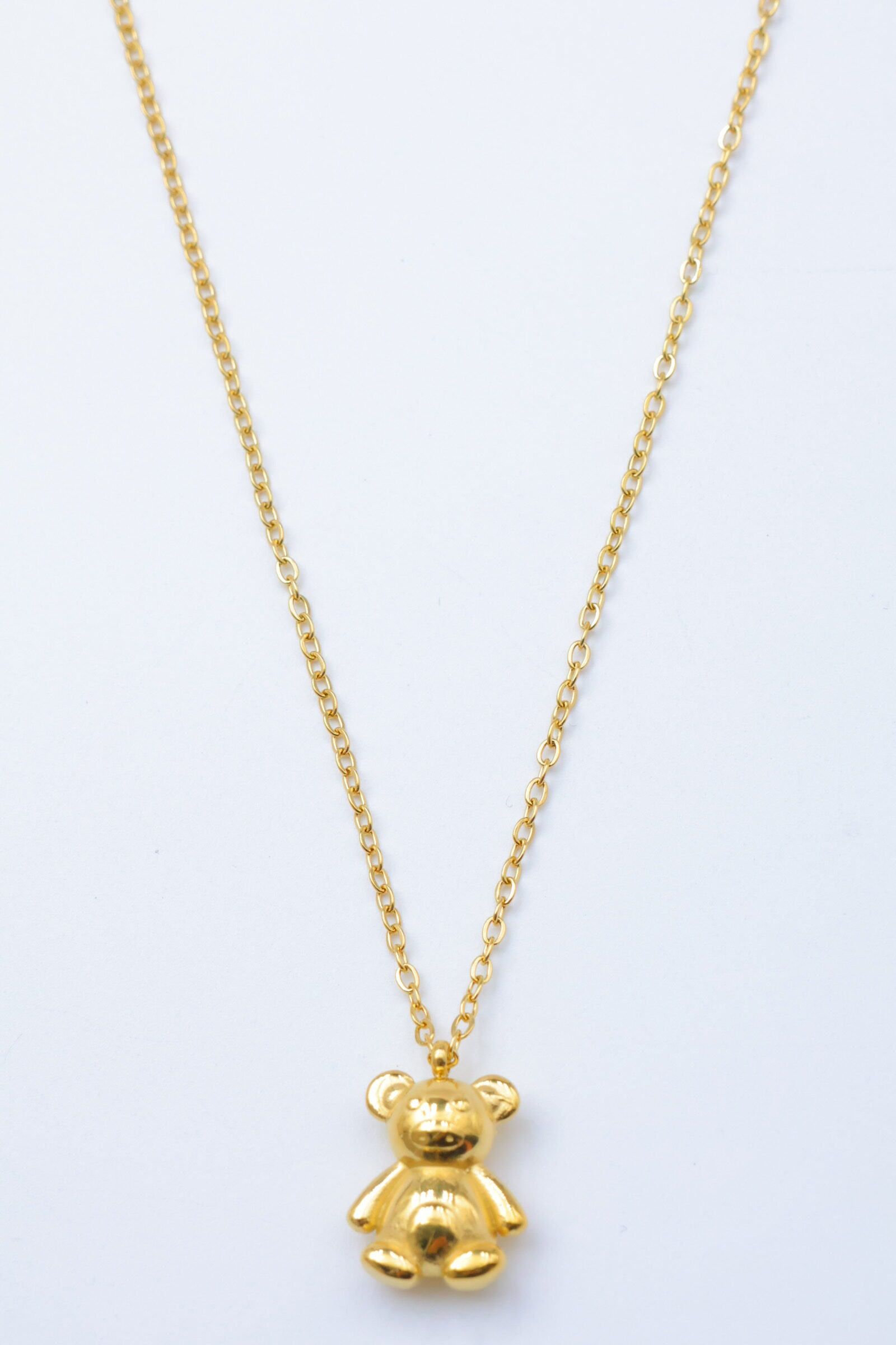 Collier Pendentif Ourson Doré